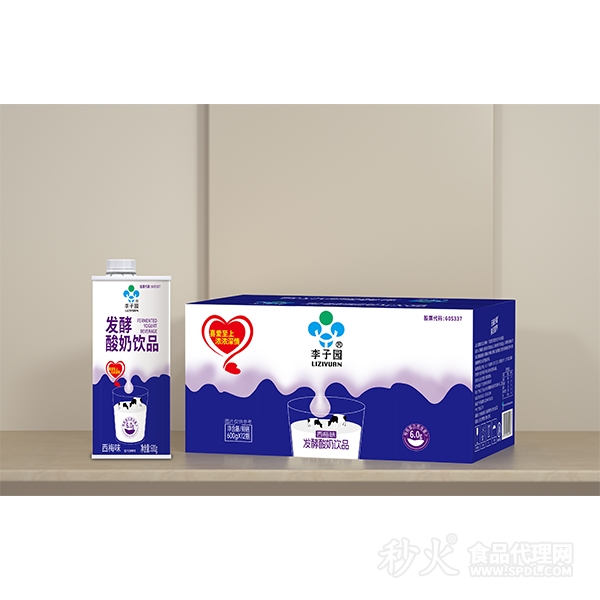 李子园西梅味发酵酸奶饮品600gx12盒