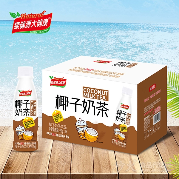 绿健源大健康椰子奶茶饮品450gx15瓶