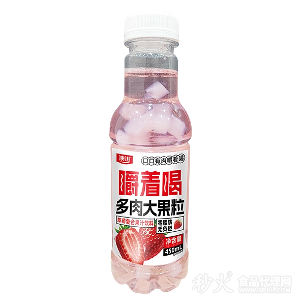 澳进草莓复合果汁饮料450ml