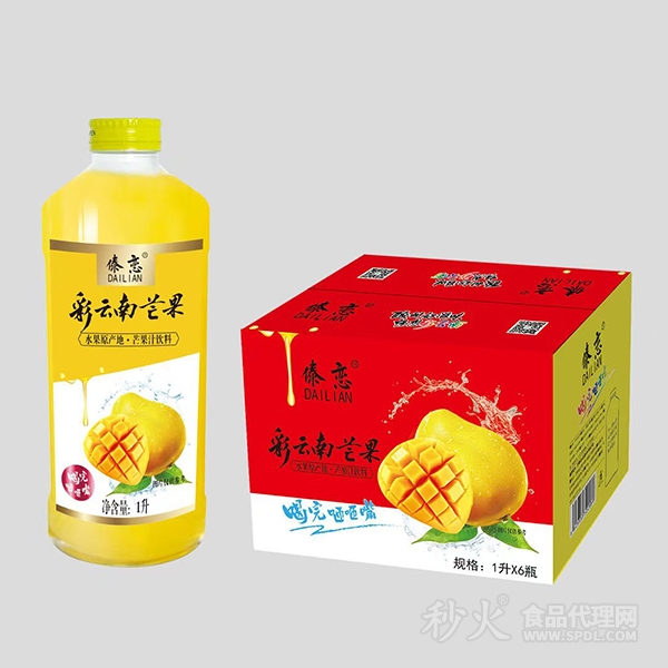 傣戀彩云南芒果汁飲料1Lx6瓶