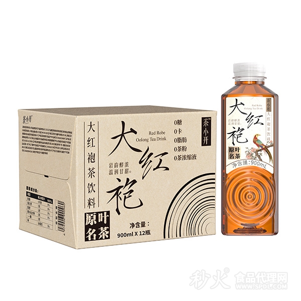 茶小開(kāi)大紅袍茶飲料900mlx12瓶