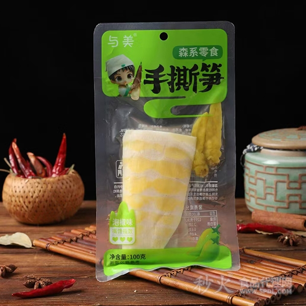 与美手撕笋泡椒味100g