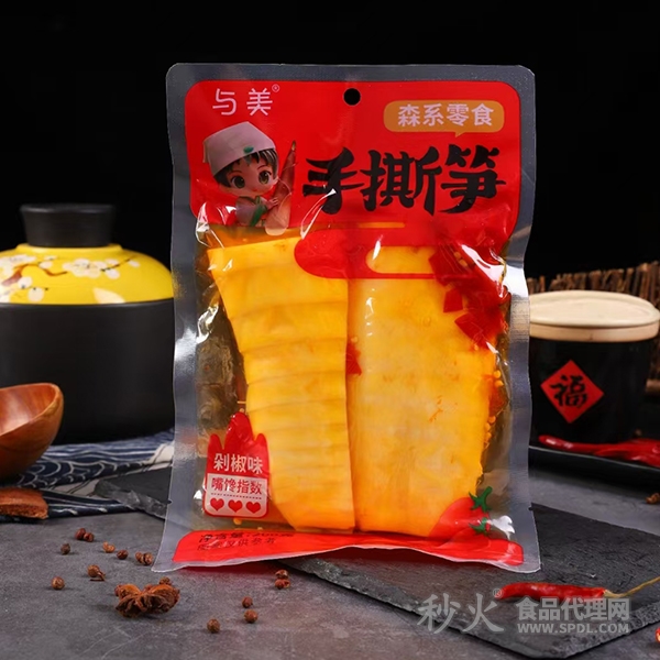 与美手撕笋剁椒味200g