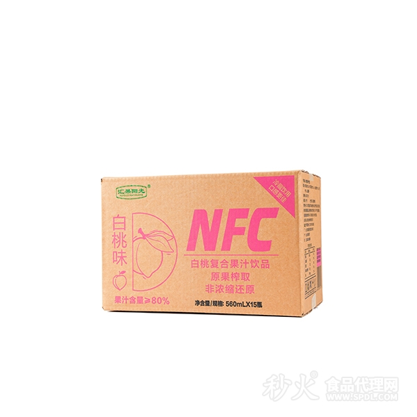 汇果阳光NFC白桃复合果汁饮品560mlx15瓶