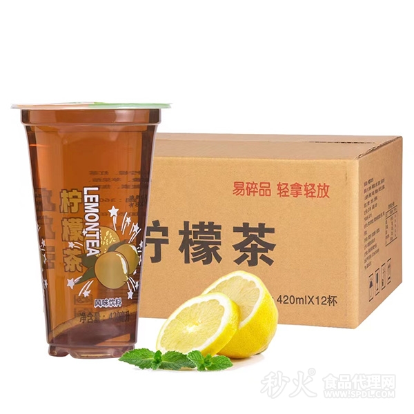米多拉柠檬茶风味饮料420mlx12杯