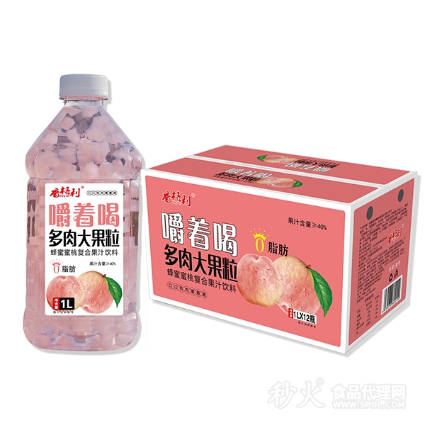 香格利蜂蜜蜜桃复合果汁饮料1Lx12瓶