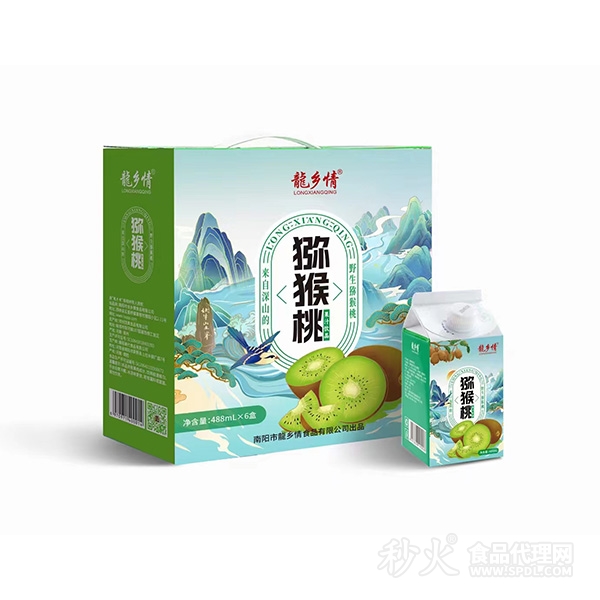 龍乡情猕猴桃果汁饮品488mlx6盒
