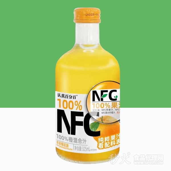 认真百分百NFC橙汁混合果汁饮品325ml