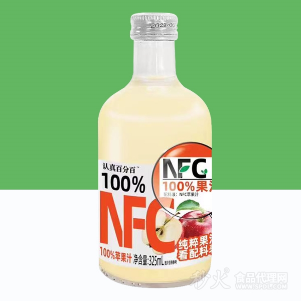 认真百分百NFC苹果汁饮品325ml