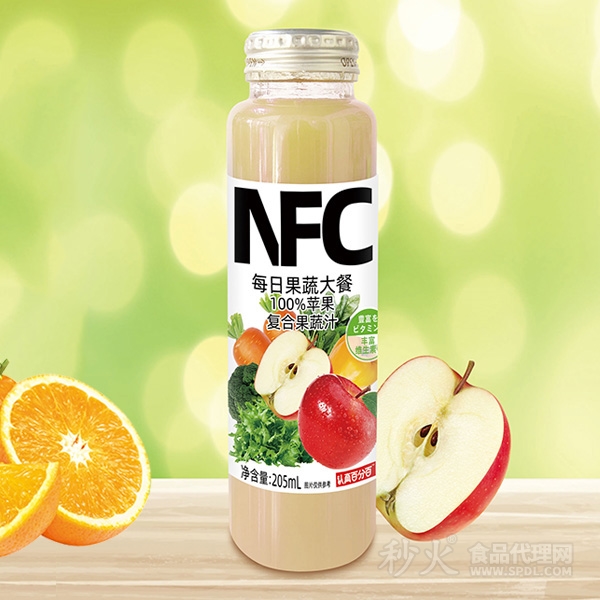 认真百分百NFC每日果蔬大餐苹果复合果蔬汁210ml