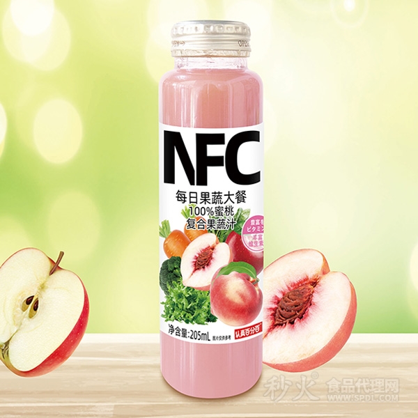 认真百分百NFC每日果蔬大餐蜜桃复合果蔬汁210ml