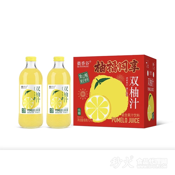衢香谷柚福同享双柚汁复合果汁饮料1Lx6瓶