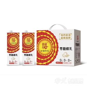 零糖椰乳植物蛋白饮料1Lx6瓶