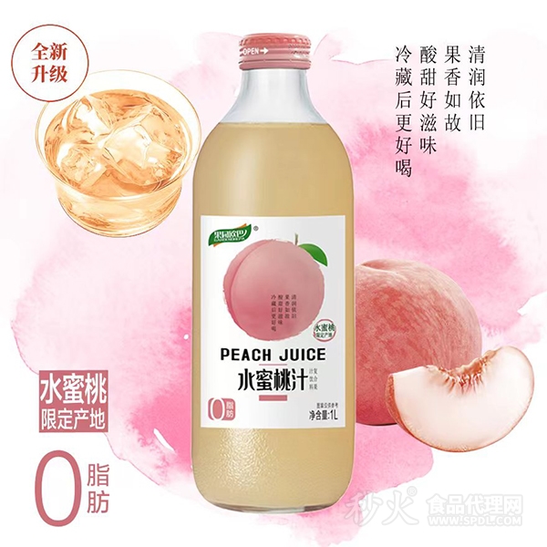 果园欧巴水蜜桃汁1L