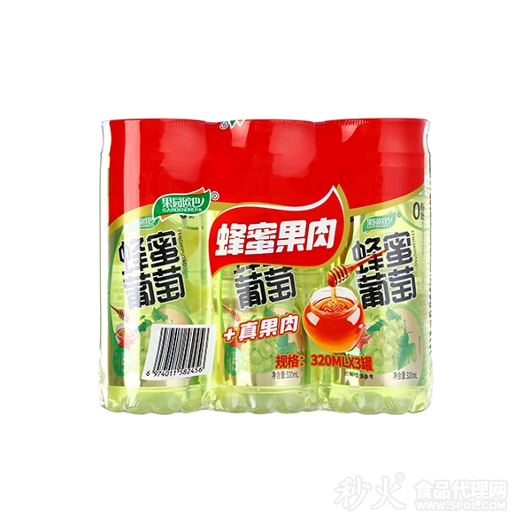 果園歐巴蜂蜜葡萄果汁飲料320mlx3罐