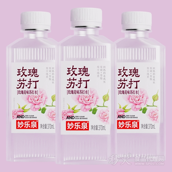 妙樂泉玫瑰蘇打水飲料370ml