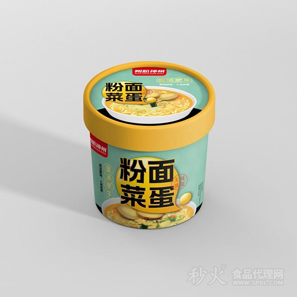 朔航神州粉面菜蛋金汤肥牛味桶装