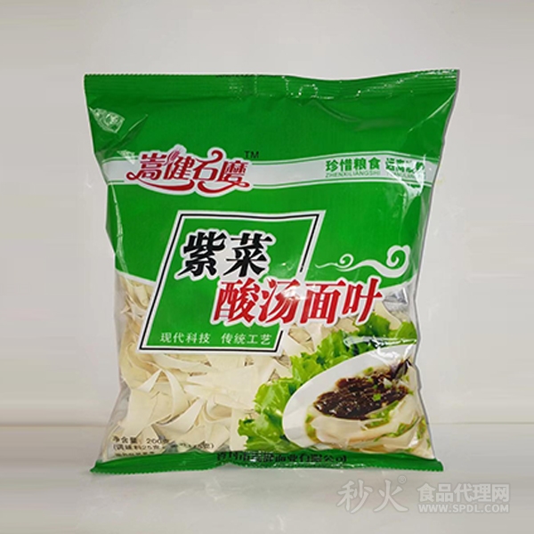 嵩健石磨紫菜酸汤面叶200g