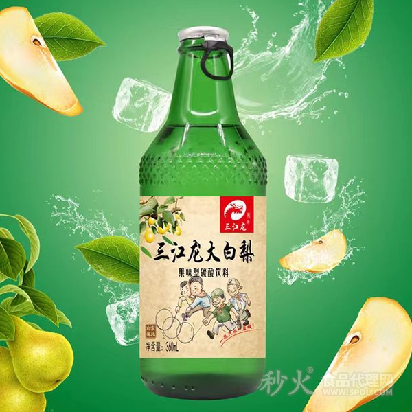 三江龙大白梨果味型碳酸饮料360ml