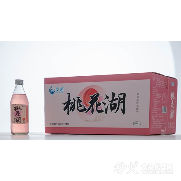 鳳湖桃花湖蜜桃果汁氣泡水300mlx24瓶