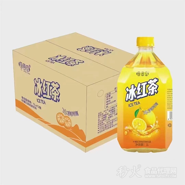 豫善堂冰红茶风味饮料1Lx12瓶