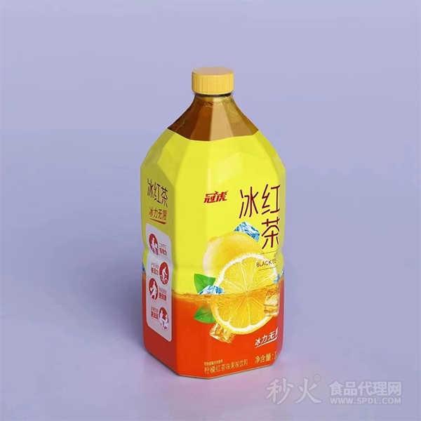 冠虎冰红茶果味饮料1L