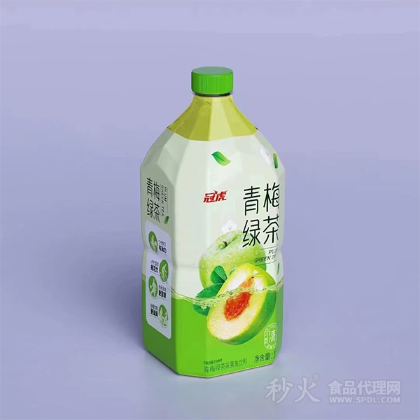 冠虎青梅绿茶果味饮料1L