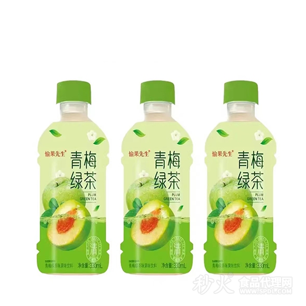 愉果先生青梅綠茶果味飲料330ml