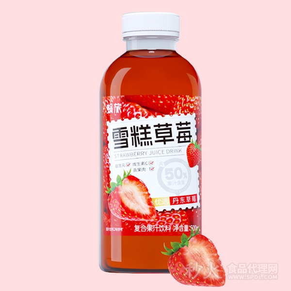 蜗旅雪糕草莓复合果汁饮料500ml