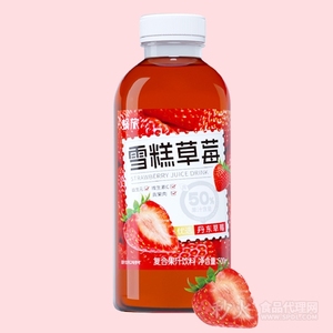 蜗旅雪糕草莓复合果汁饮料500ml