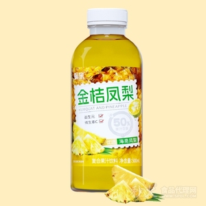 蜗旅金桔凤梨复合果汁饮料500ml