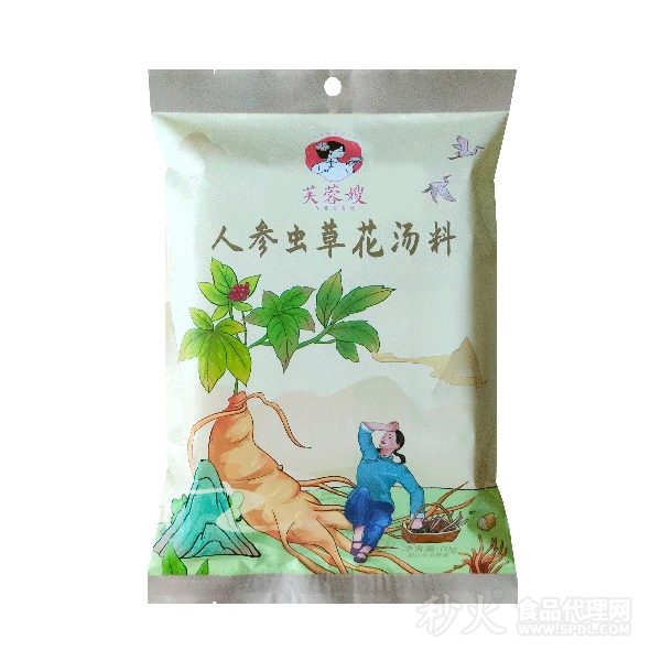 人参虫草花汤料70gx20包