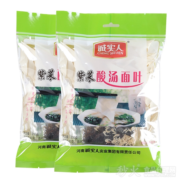 诚实人紫菜酸汤面叶200g