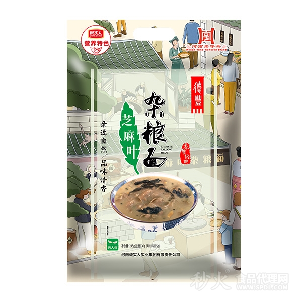 诚实人芝麻叶杂粮面245g