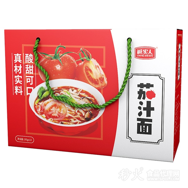 诚实人茄汁面190gx10袋