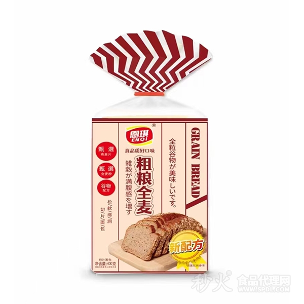 思琪粗粮全麦切片面包400g