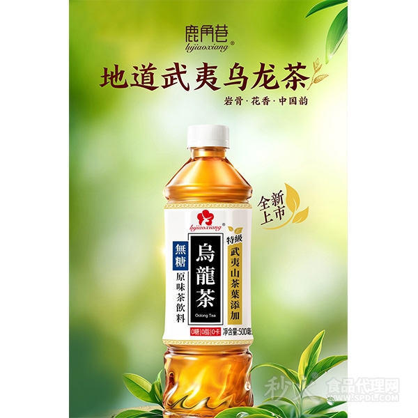 鹿角巷乌龍茶无糖原味茶饮料500ml