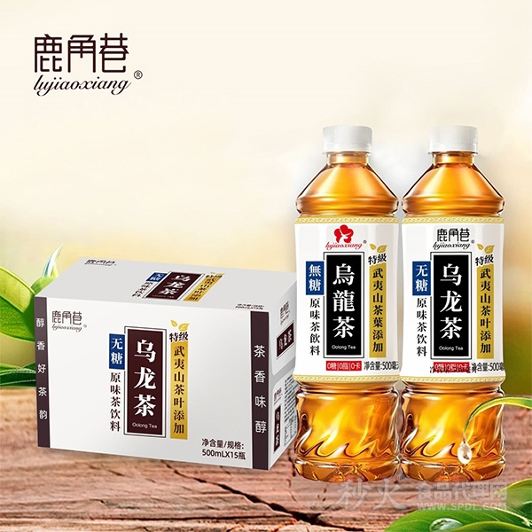 鹿角巷乌龙茶无糖原味茶饮料500mlx15瓶