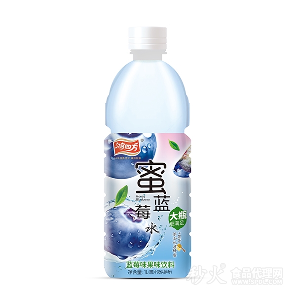 鸿四方蜜蓝莓水果味饮料1L