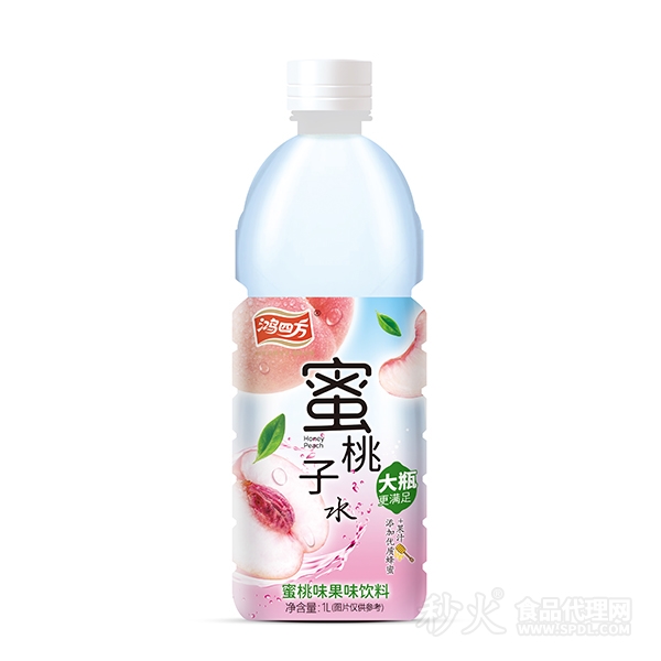 鸿四方蜜桃子水果味饮料1L