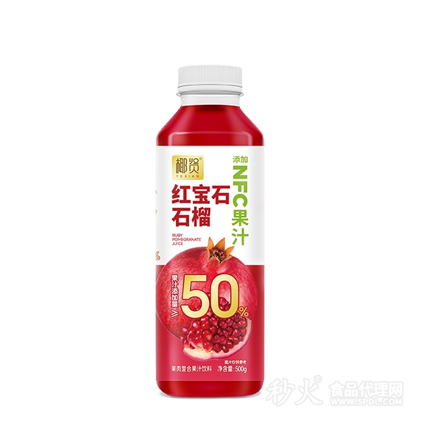 椰贤红宝石石榴果肉复合果汁饮料500g