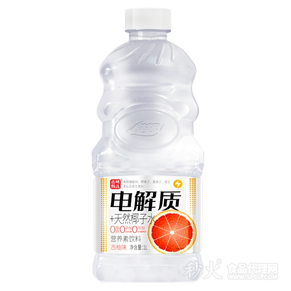 浩明甄选电解质+天然椰子水营养素饮料西柚味1L