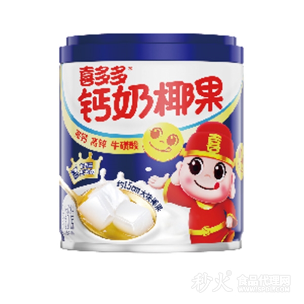 喜多多钙奶椰果罐头乳味饮料200g