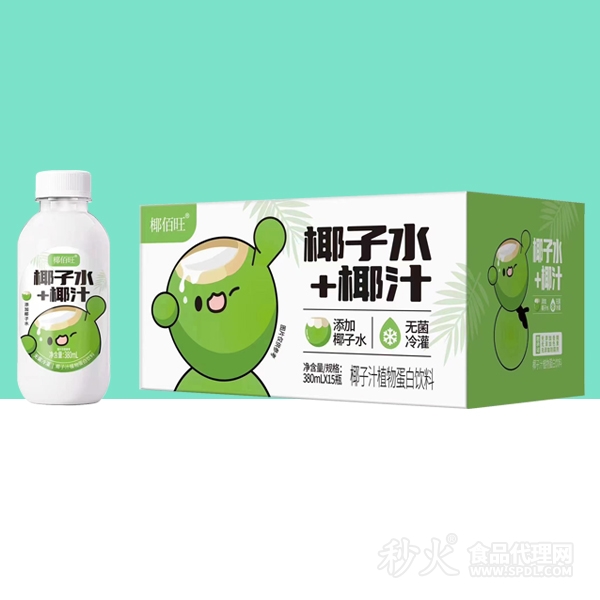 椰佰旺椰子水+椰汁飲品標(biāo)箱380ml