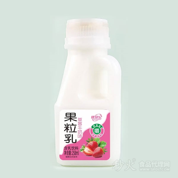 康泉纪果粒乳草莓牛奶味258ml