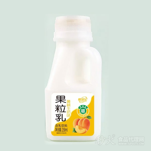 康泉纪果粒乳黄桃牛奶味258ml