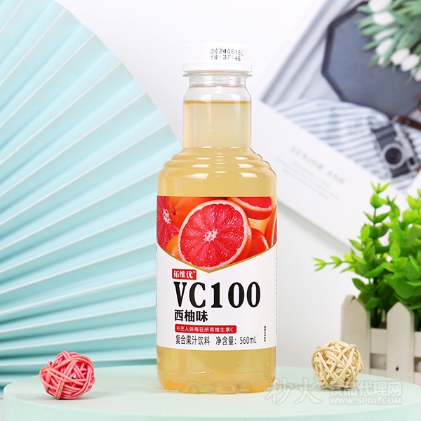 拓维优VC100复合果汁饮料西柚味560ml