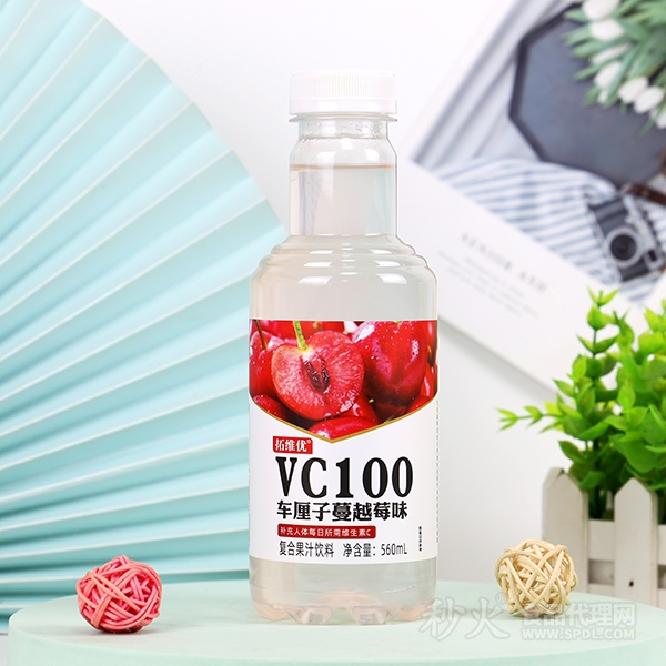 拓維優(yōu)VC100復合果汁飲料車厘子蔓越莓味560ml