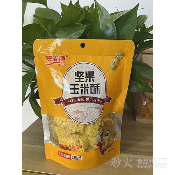 乐尚脆花生芝麻味坚果玉米酥65g