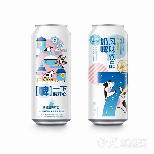 七波奶啤原味風(fēng)味飲品490ml單瓶